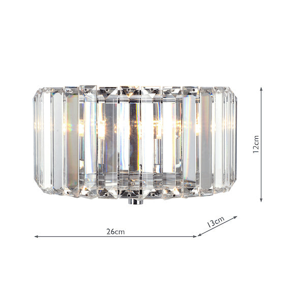 Laura Ashley Fernhurst Polished Chrome Art Deco Wall Light – from Amos Lighting + Home