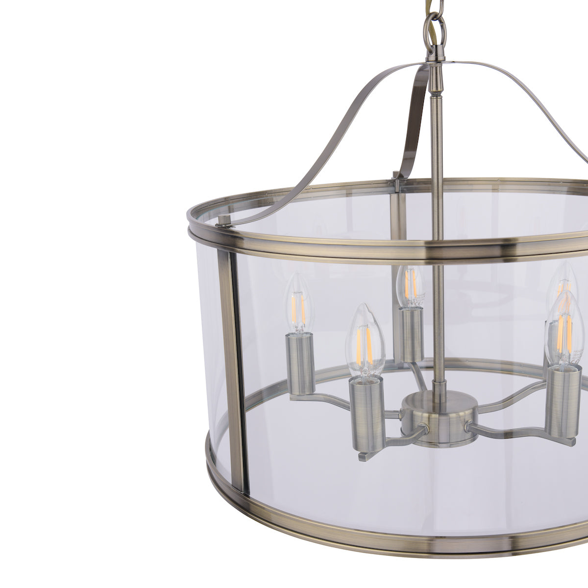 Laura Ashley Harrington 5 Light Pendant Antique Brass – from Amos Lighting + Home