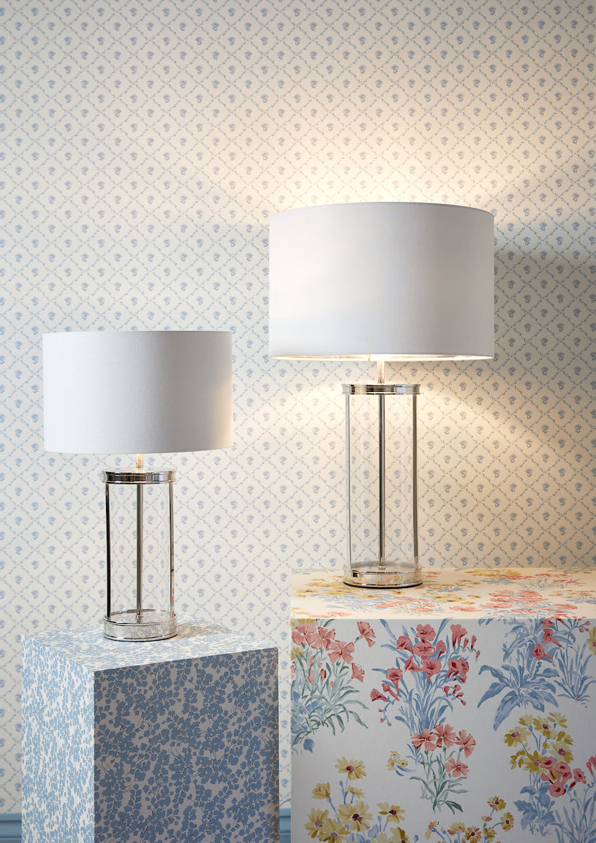 Laura Ashley Harrington Large Table Lamp Polished Nickel – from Amos Lighting + Home