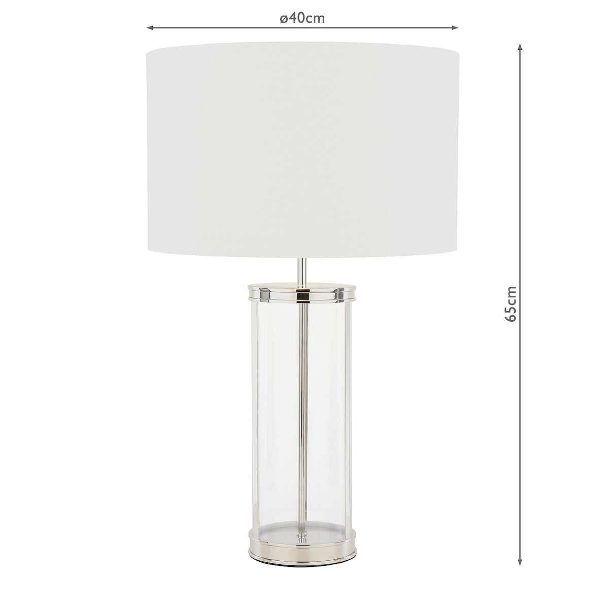 Laura Ashley Harrington Large Table Lamp Polished Nickel – from Amos Lighting + Home