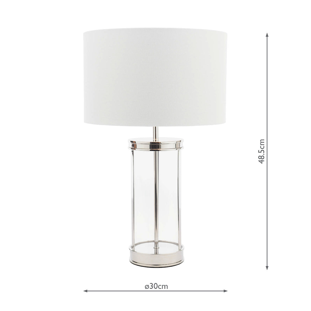 Laura Ashley Harrington Small Table Lamp Polished Nickel – from Amos Lighting + Home