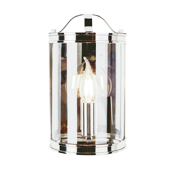 Laura Ashley Harrington Wall Light Polished Nickel Glass – from Amos Lighting + Home