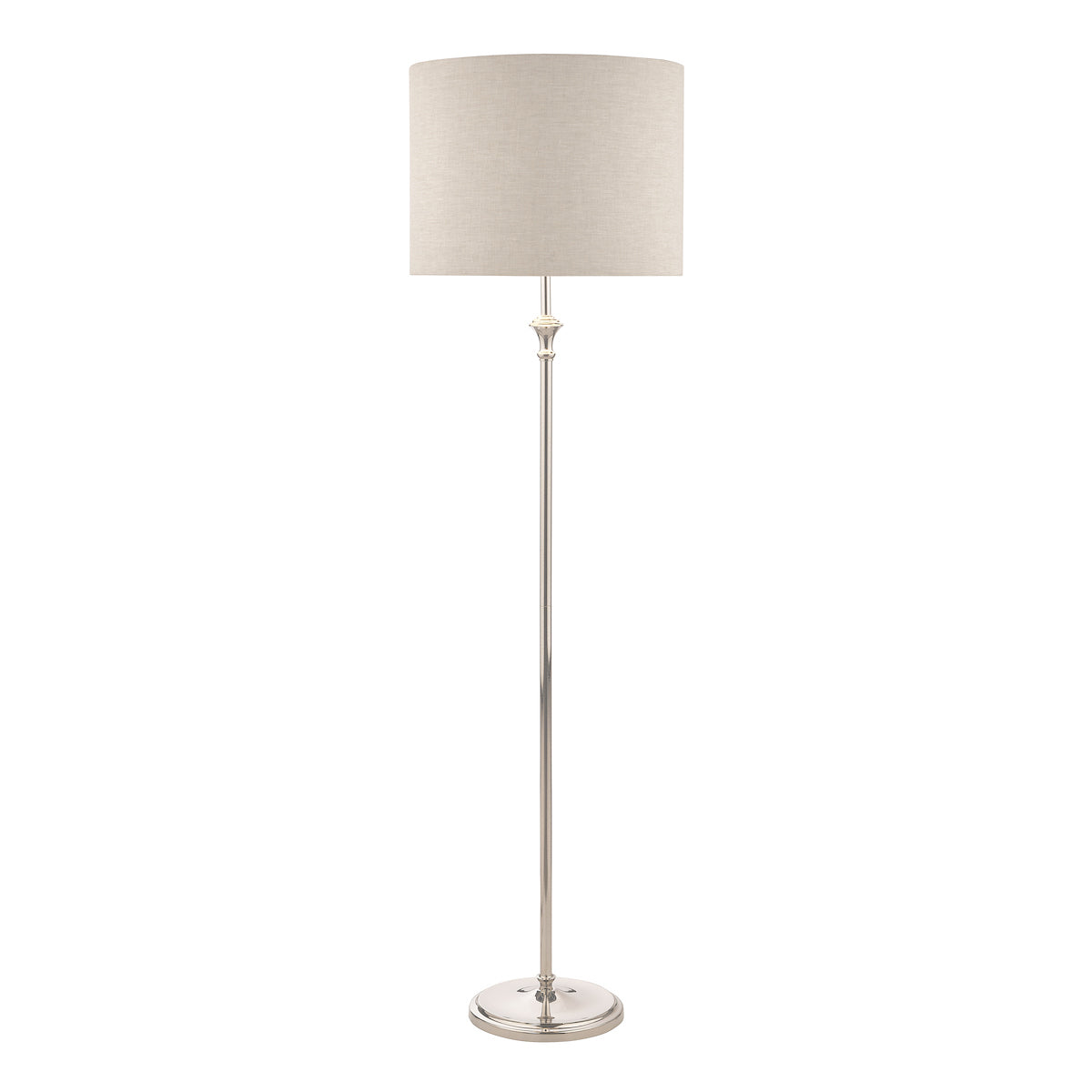 Laura Ashley Highgrove Floor Lamp Polished Nickel With Shade – from Amos Lighting + Home