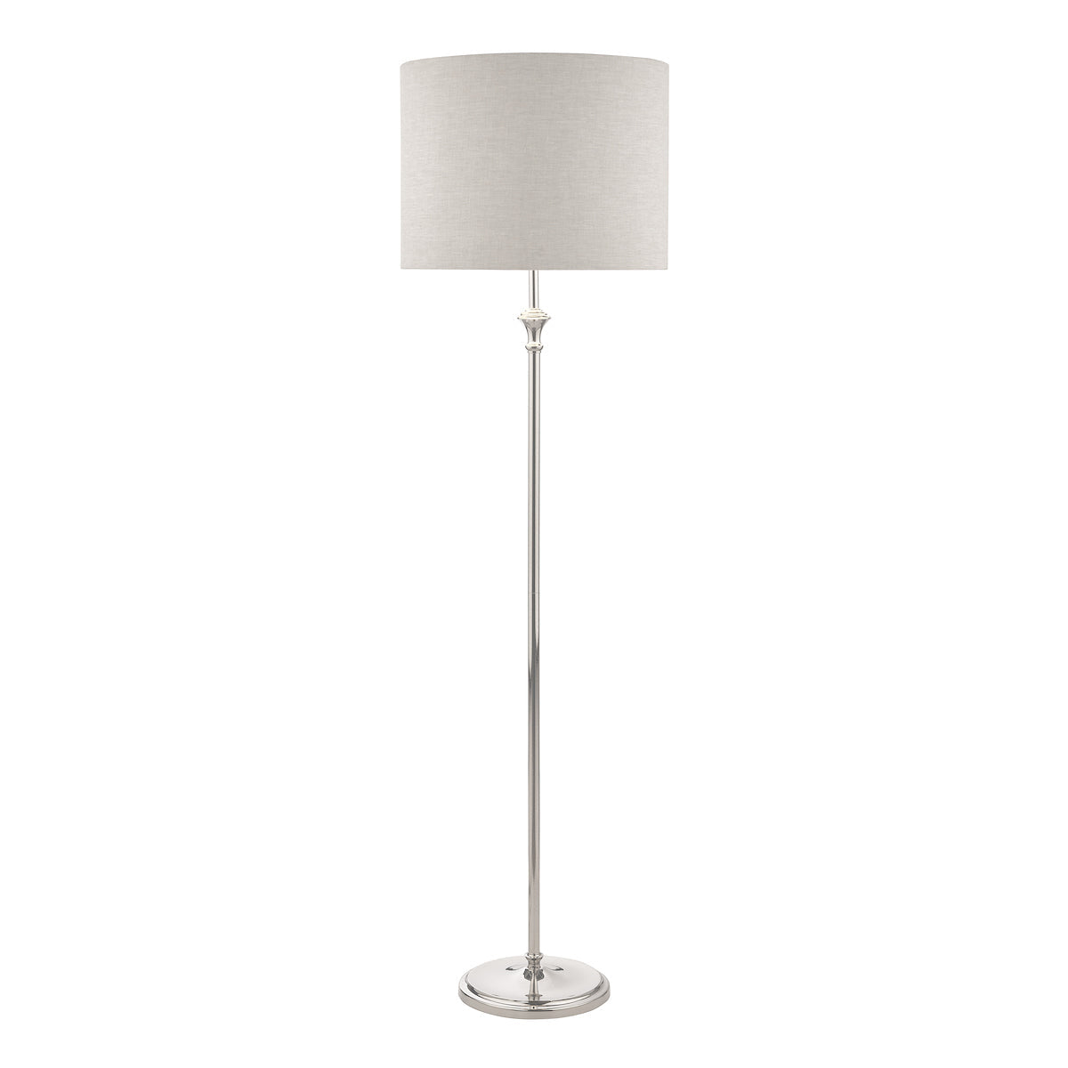 Laura Ashley Highgrove Floor Lamp Polished Nickel With Shade – from Amos Lighting + Home