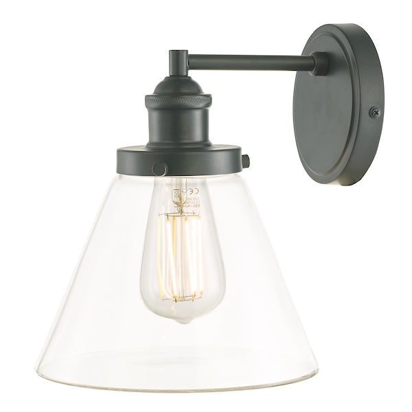 Laura Ashley Isaac Outdoor Wall Light Charcoal Glass IP44 – from Amos Lighting + Home