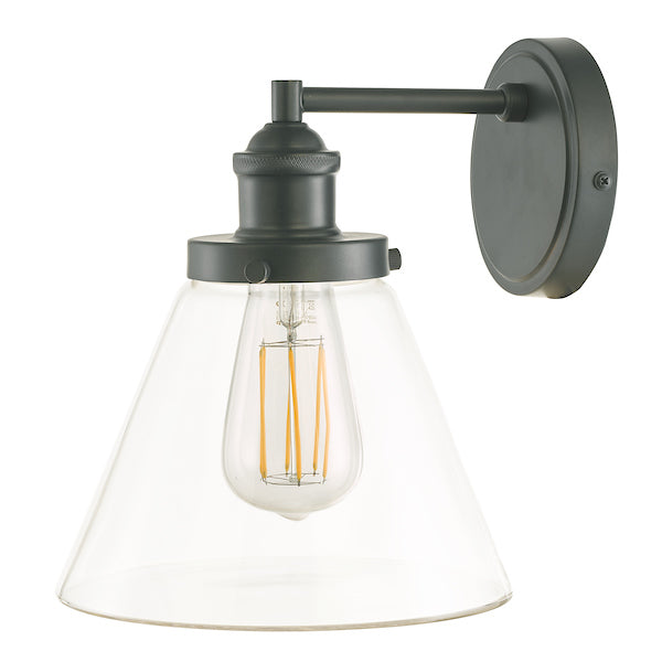 Laura Ashley Isaac Outdoor Wall Light Charcoal Glass IP44 – from Amos Lighting + Home