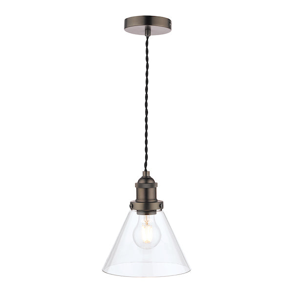 Laura Ashley Isaac Pendant Industrial Nickel – from Amos Lighting + Home