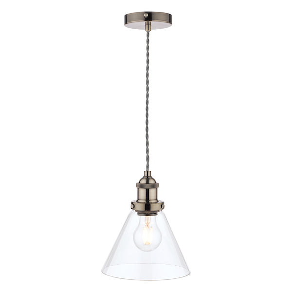 Laura Ashley Isaac Pendant Satin Nickel – from Amos Lighting + Home