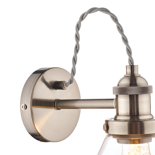Laura Ashley Isaac Wall Light Satin Nickel – from Amos Lighting + Home