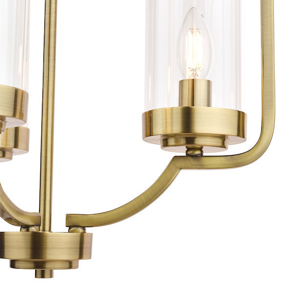 Laura Ashley Joseph Antique Brass 3 Light Chandelier – from Amos Lighting + Home