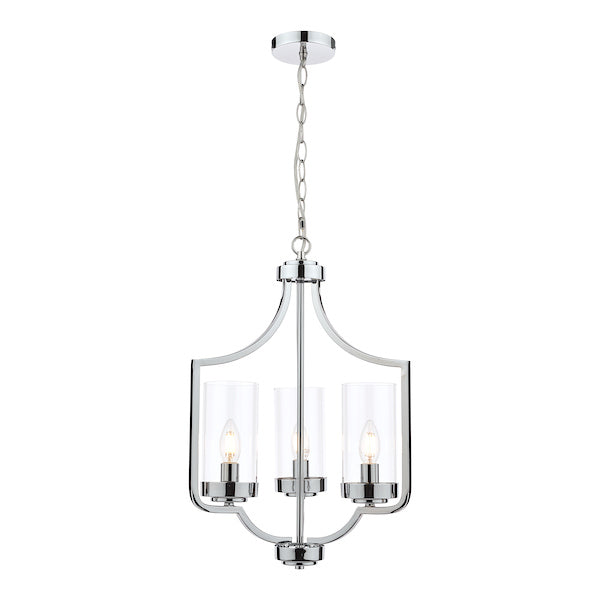 Laura Ashley Joseph Polished Chrome 3 Light Chandelier – from Amos Lighting + Home