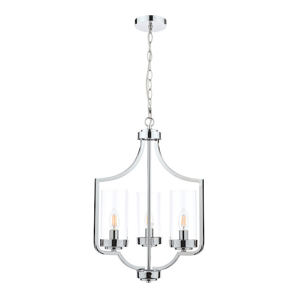 Laura Ashley Joseph Polished Chrome 3 Light Chandelier – from Amos Lighting + Home