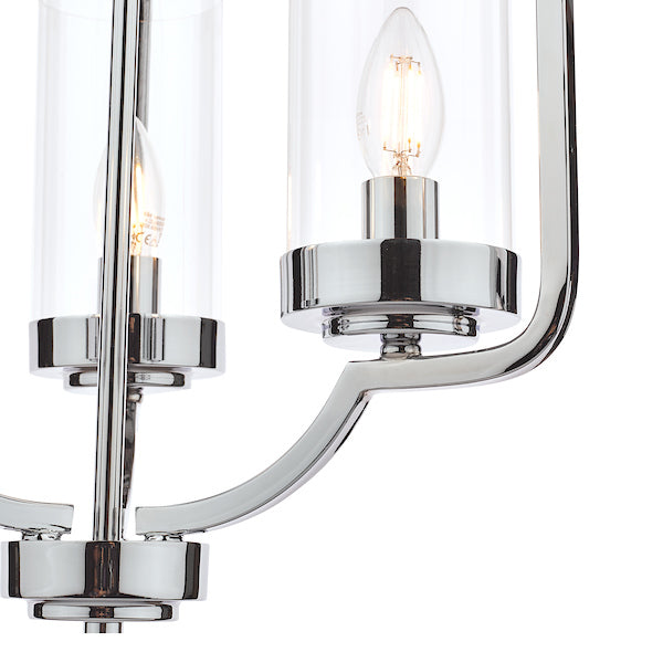 Laura Ashley Joseph Polished Chrome 3 Light Chandelier – from Amos Lighting + Home
