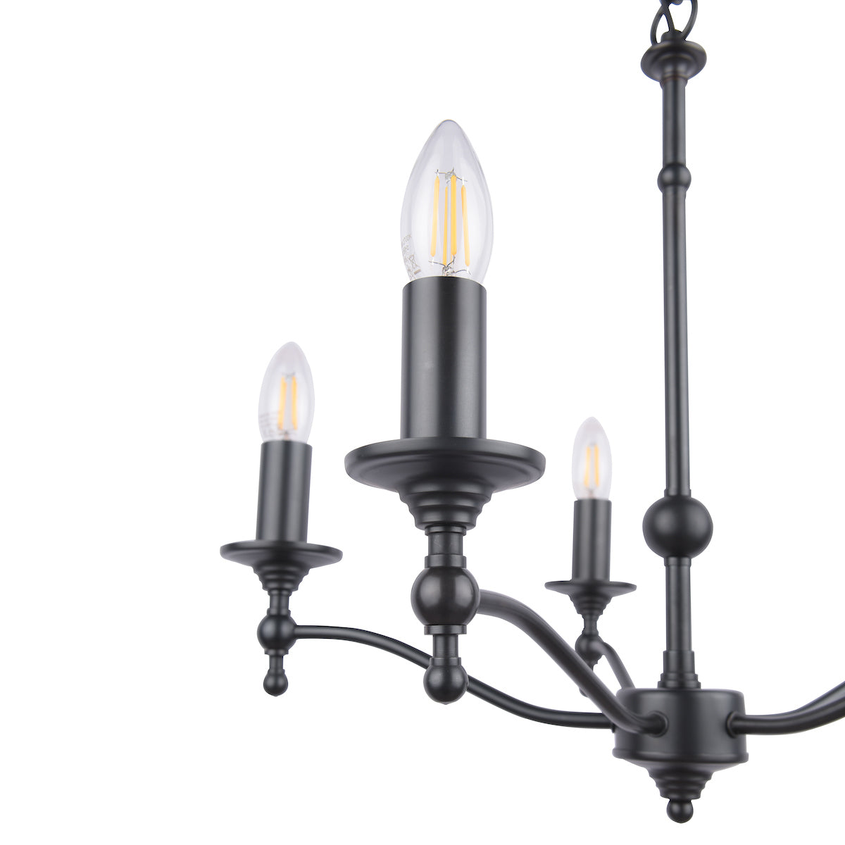 Laura Ashley Ludchurch 5 Light Chandelier Black – from Amos Lighting + Home