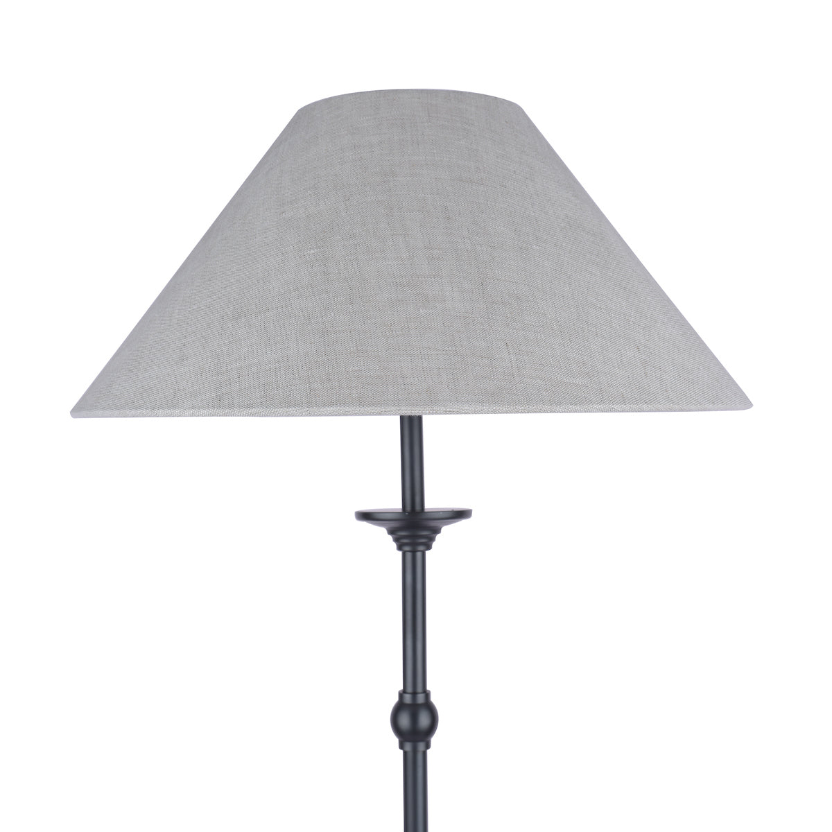Laura Ashley Ludchurch Floor Lamp Black with Linen Shade – from Amos Lighting + Home