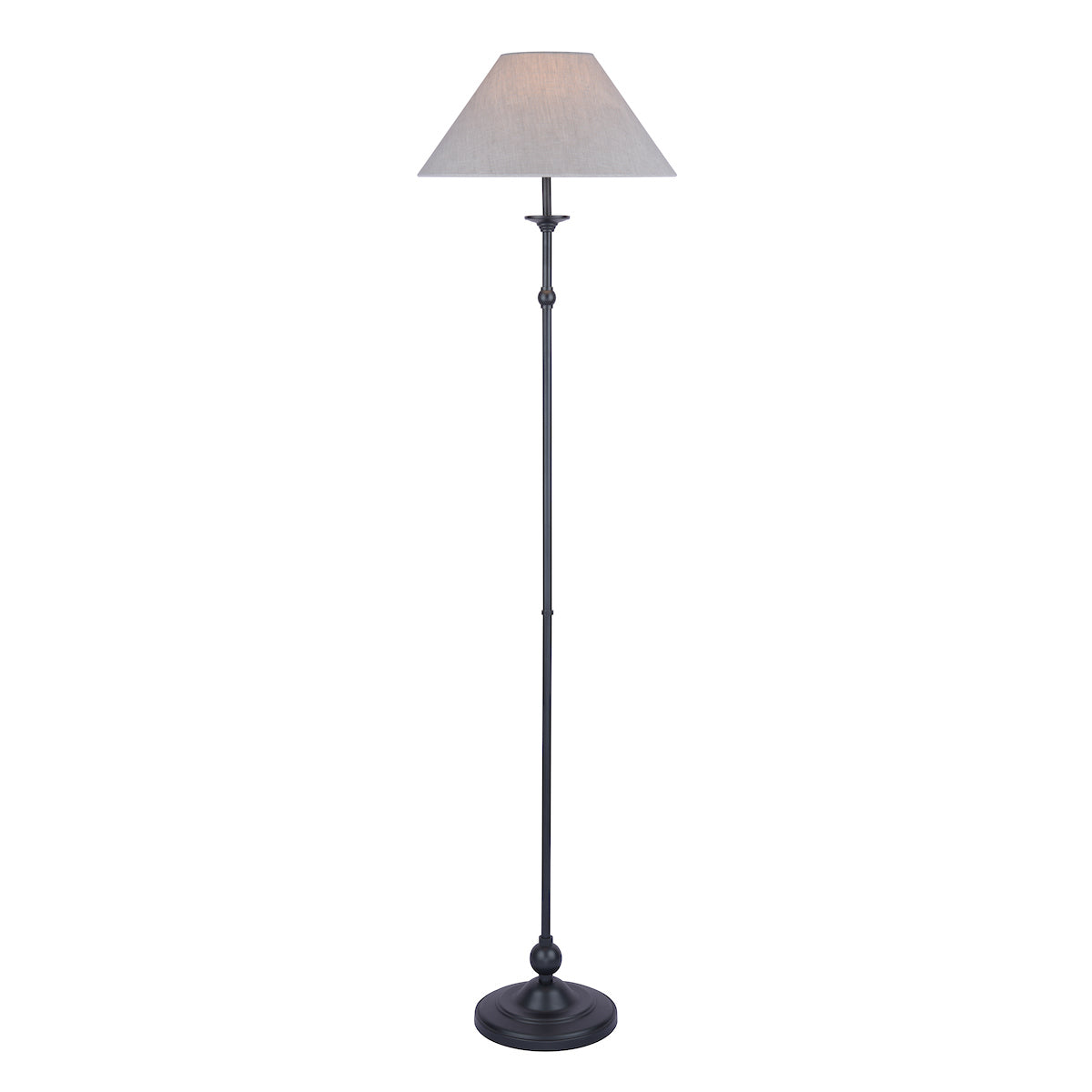 Laura Ashley Ludchurch Floor Lamp Black with Linen Shade – from Amos Lighting + Home
