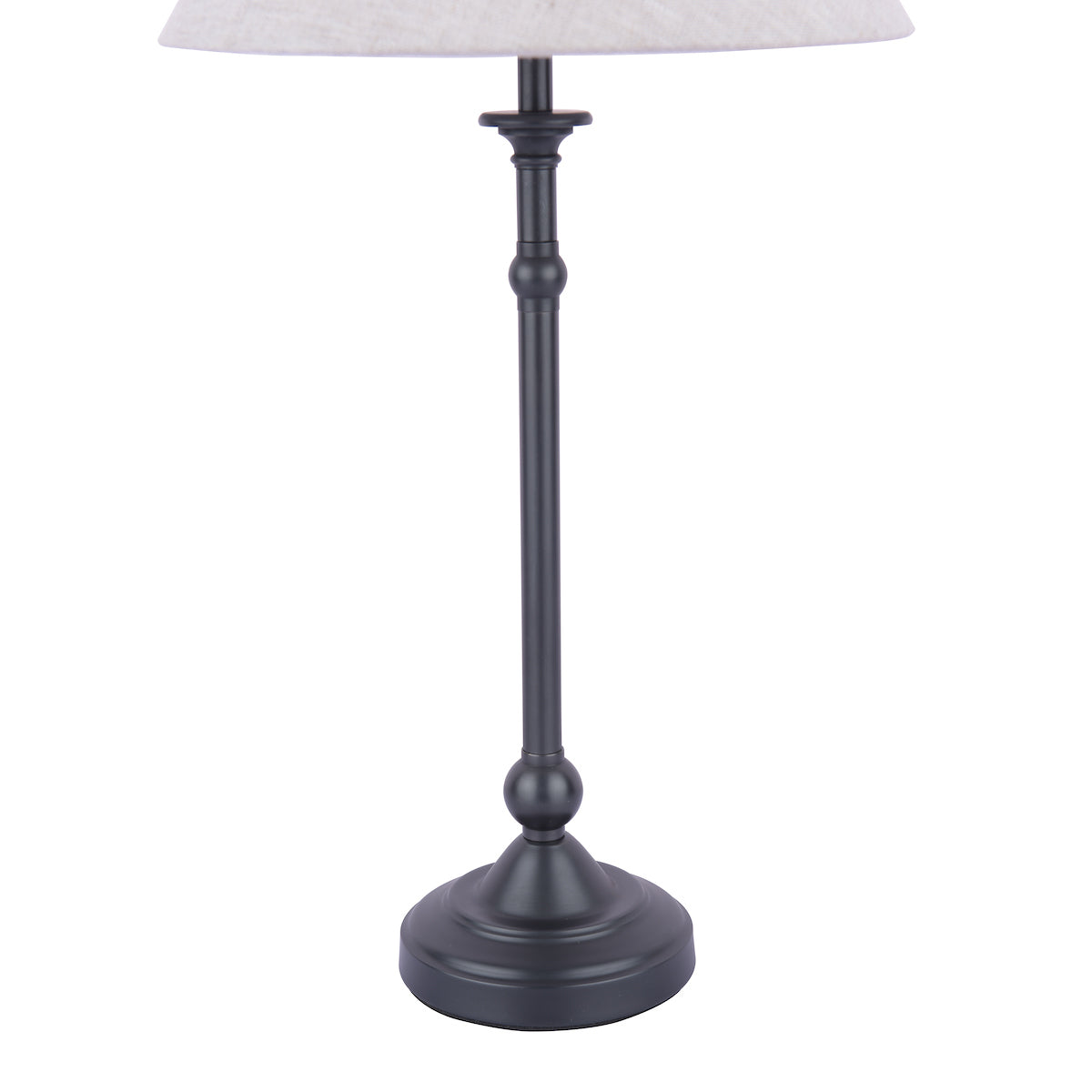 Laura Ashley Ludchurch Table Lamp Black with Linen Shade – from Amos Lighting + Home