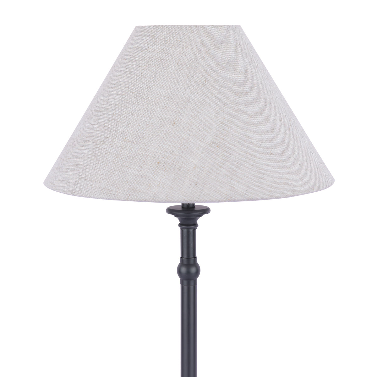 Laura Ashley Ludchurch Table Lamp Black with Linen Shade – from Amos Lighting + Home