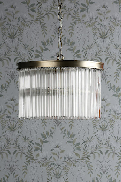 Laura Ashley Manon 3 Light Pendant Champagne Clear Glass – from Amos Lighting + Home