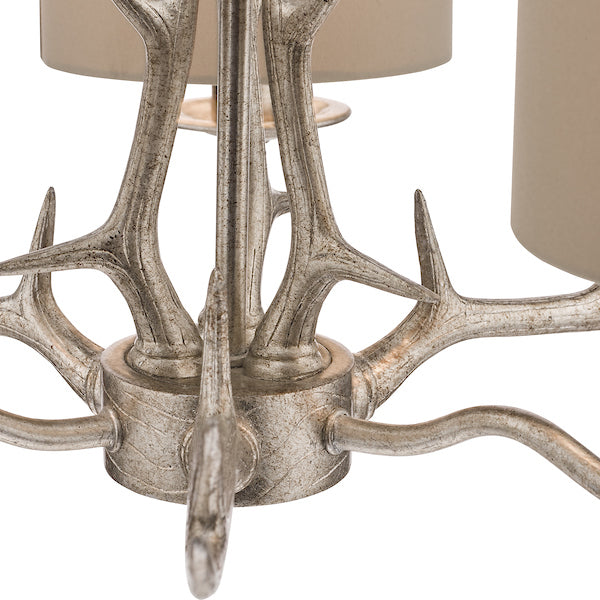 Laura Ashley Mulroy Antler 3 Light Chandelier with Shades – from Amos Lighting + Home