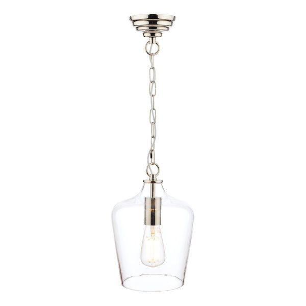 Laura Ashley Ockley Pendant Polished Chrome & Glass – from Amos Lighting + Home
