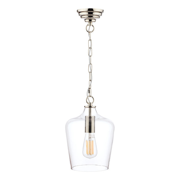 Laura Ashley Ockley Pendant Polished Chrome & Glass – from Amos Lighting + Home