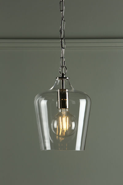 Laura Ashley Ockley Pendant Polished Chrome & Glass – from Amos Lighting + Home