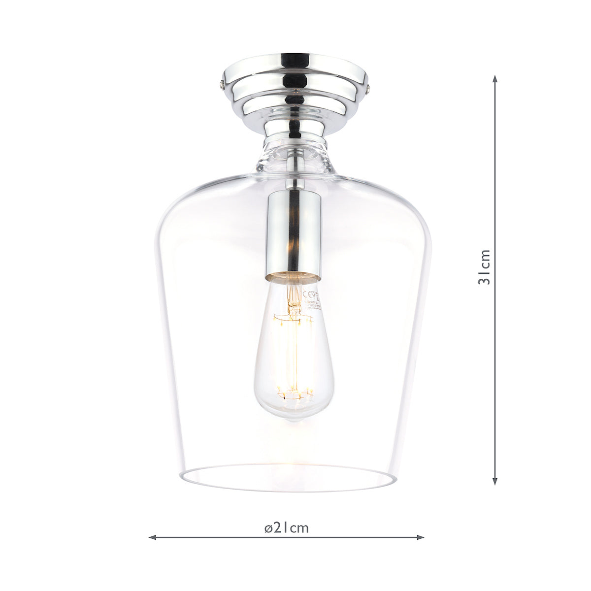 Laura Ashley Ockley Semi-Flush Polished Chrome – from Amos Lighting + Home