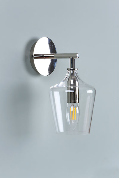 Laura Ashley Ockley Wall Light Polished Chrome & Glass – from Amos Lighting + Home