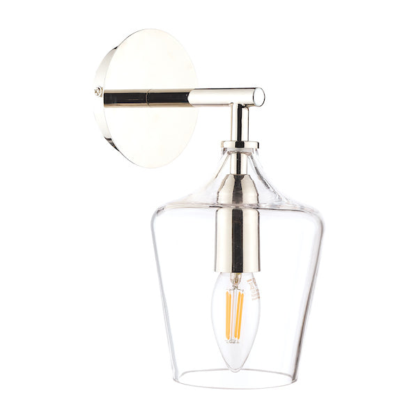 Laura Ashley Ockley Wall Light Polished Chrome & Glass – from Amos Lighting + Home