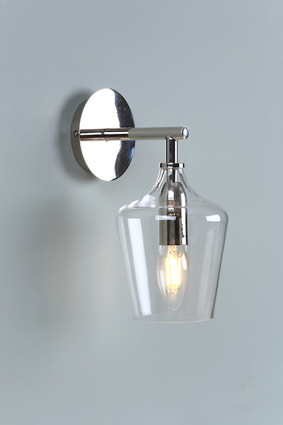 Laura Ashley Ockley Wall Light Polished Chrome & Glass – from Amos Lighting + Home