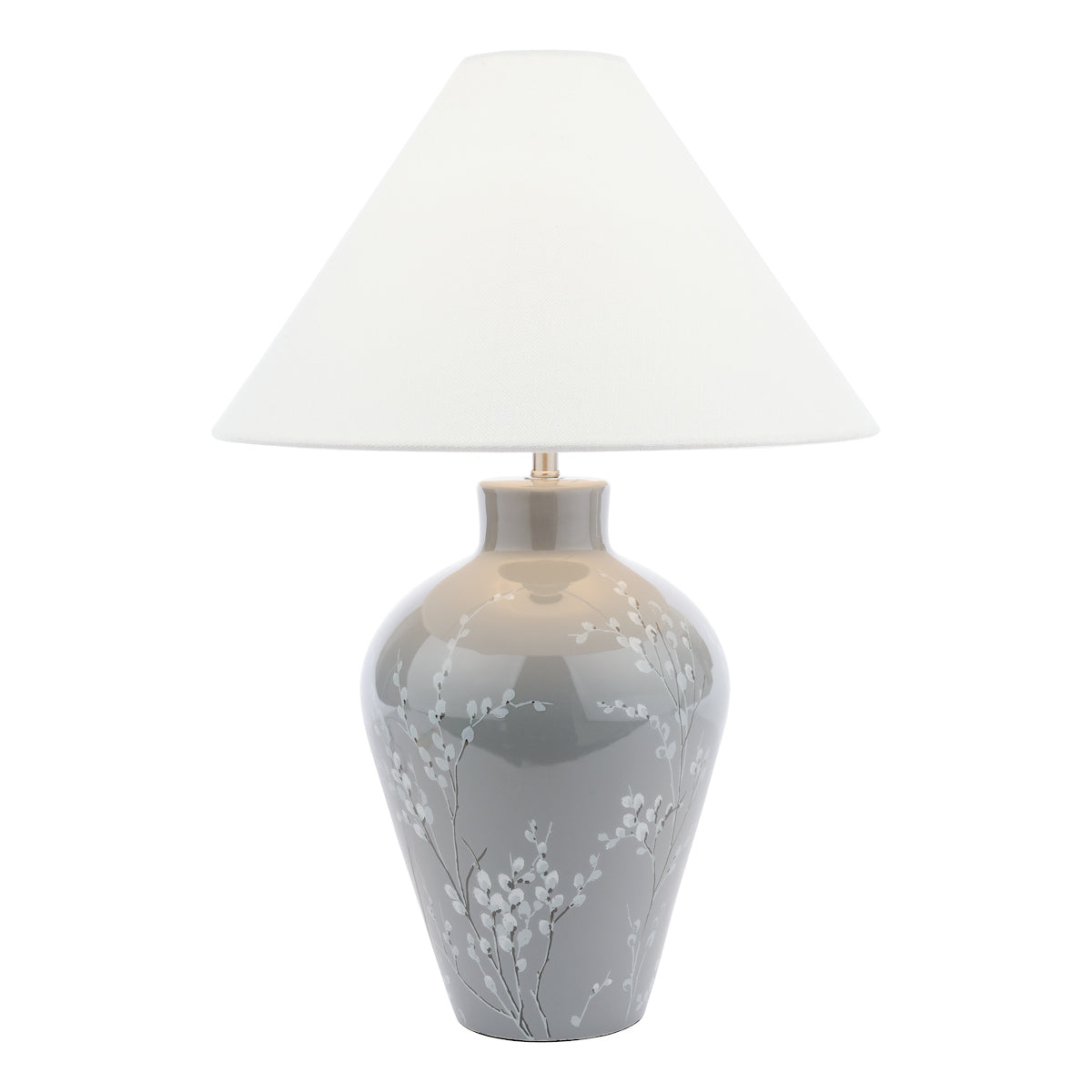 Laura Ashley Pussywillow Table Lamp Grey Ceramic – from Amos Lighting + Home