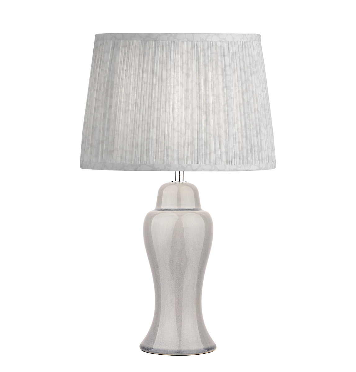 Laura Ashley Regina Small Table Lamp Pale Slate Grey Base – from Amos Lighting + Home