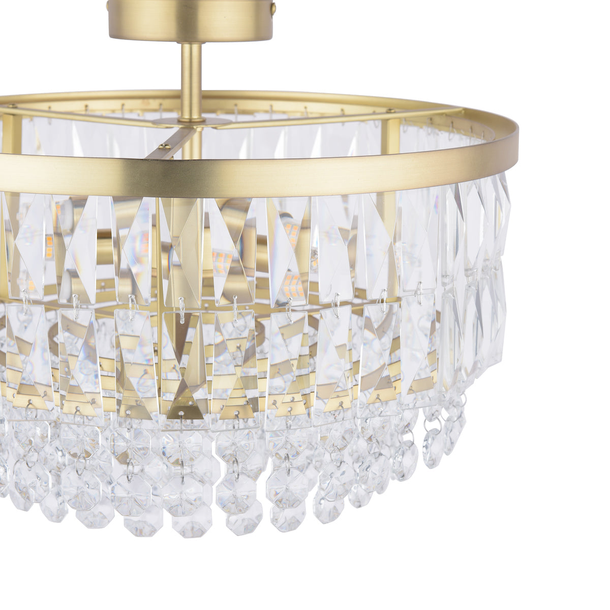 Laura Ashley Rhosill 3 Light Semi Flush Matt Antique Brass – from Amos Lighting + Home