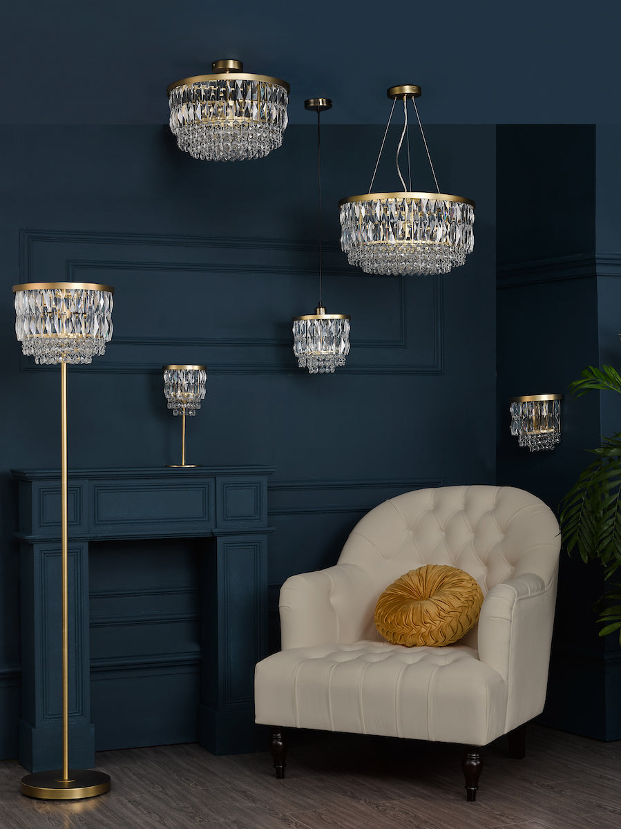 Laura Ashley Rhosill 3 Light Semi Flush Matt Antique Brass – from Amos Lighting + Home