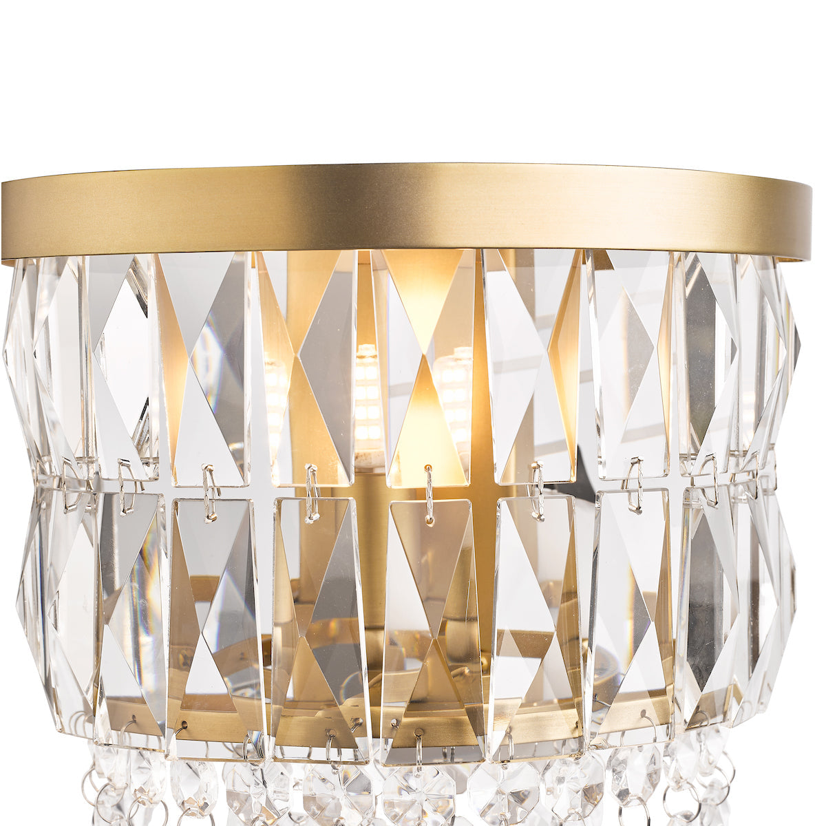 Laura Ashley Rhosill Wall Light Crystal and Matt Antique Brass – from Amos Lighting + Home