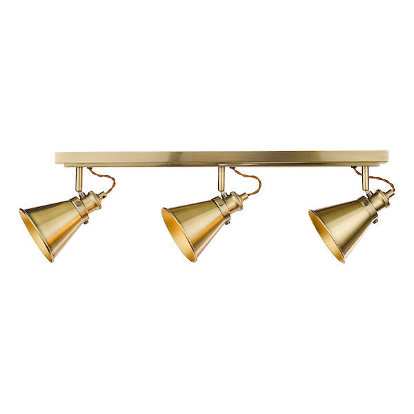 Laura Ashley Rufus 3lt Spotlight Bar Antique Brass – from Amos Lighting + Home