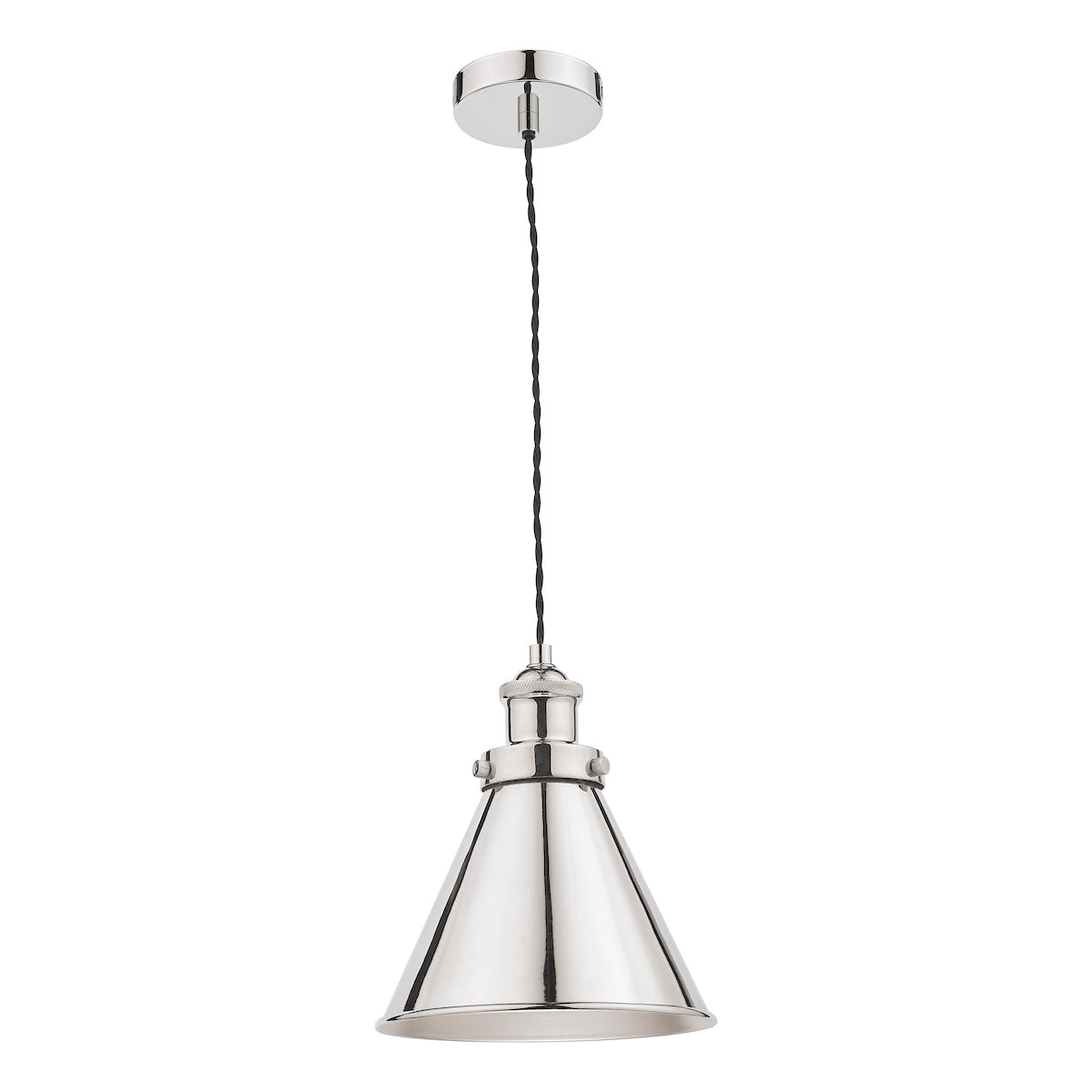 Laura Ashley Rufus Pendant Polished Chrome – from Amos Lighting + Home