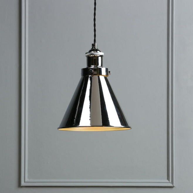 Laura Ashley Rufus Pendant Polished Chrome – from Amos Lighting + Home