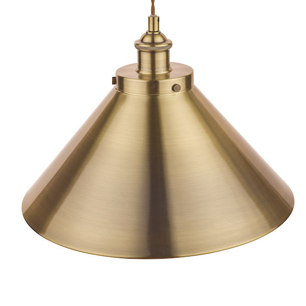 Laura Ashley Rufus Single Pendant Antique Brass – from Amos Lighting + Home