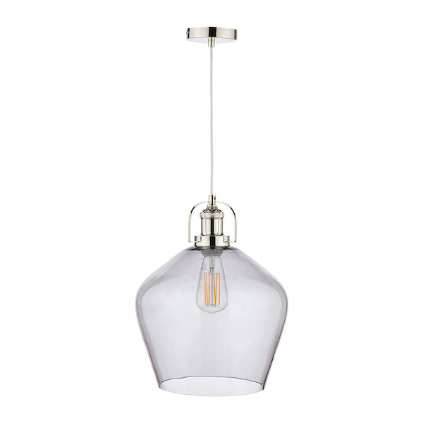 Laura Ashley Rye Large Glass Pendant Smoked – from Amos Lighting + Home