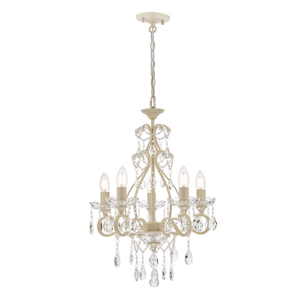 Laura Ashley Shamley 5 Light Chandelier Matt White – from Amos Lighting + Home