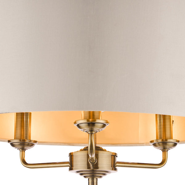 Laura Ashley Sorrento Floor Lamp Antique Brass with Ivory Shade – from Amos Lighting + Home