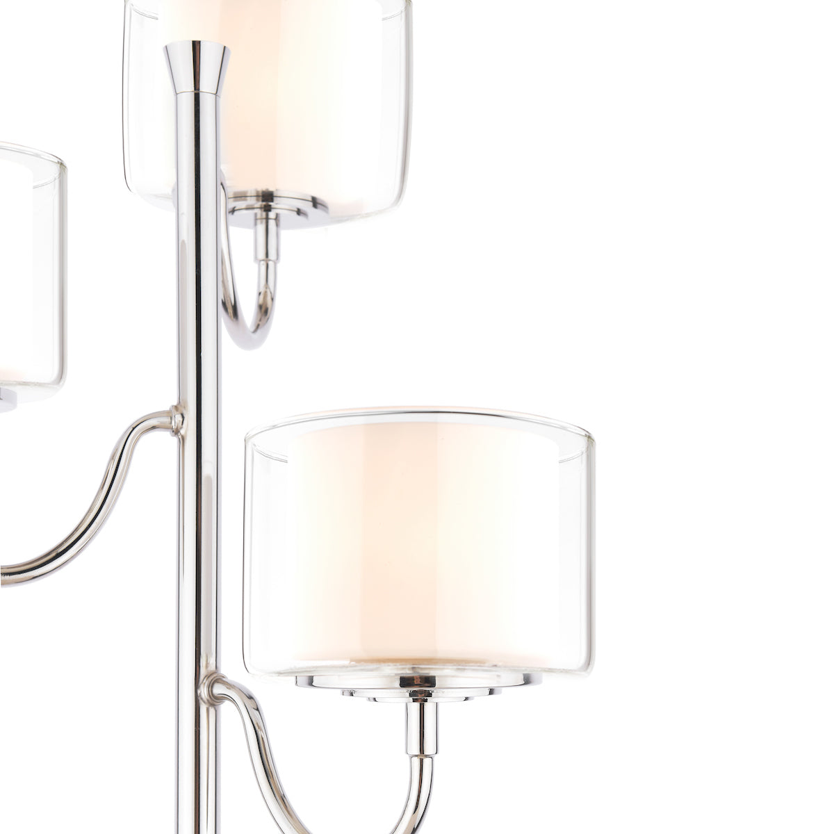 Laura Ashley Southwell 3 Light Floor Lamp Polished Nickel and Opal Glass – from Amos Lighting + Home