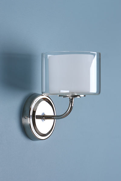 Laura Ashley Southwell Wall Light Polished Nickel & Glass Shades – from Amos Lighting + Home