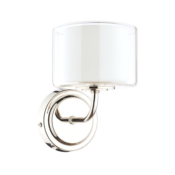 Laura Ashley Southwell Wall Light Polished Nickel & Glass Shades – from Amos Lighting + Home