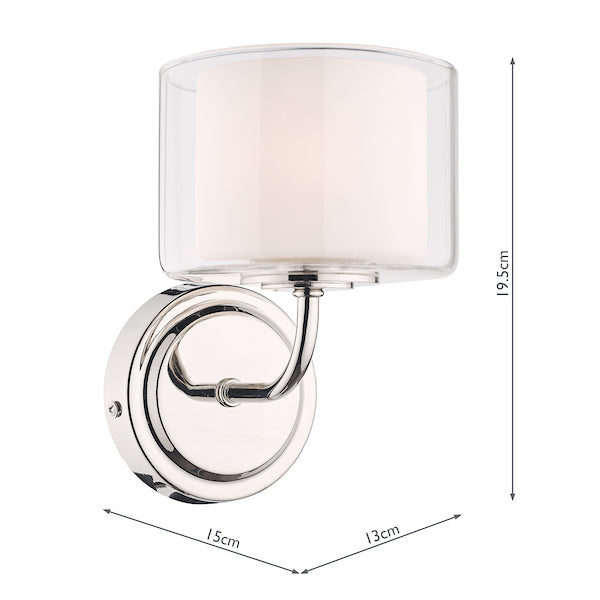 Laura Ashley Southwell Wall Light Polished Nickel & Glass Shades – from Amos Lighting + Home