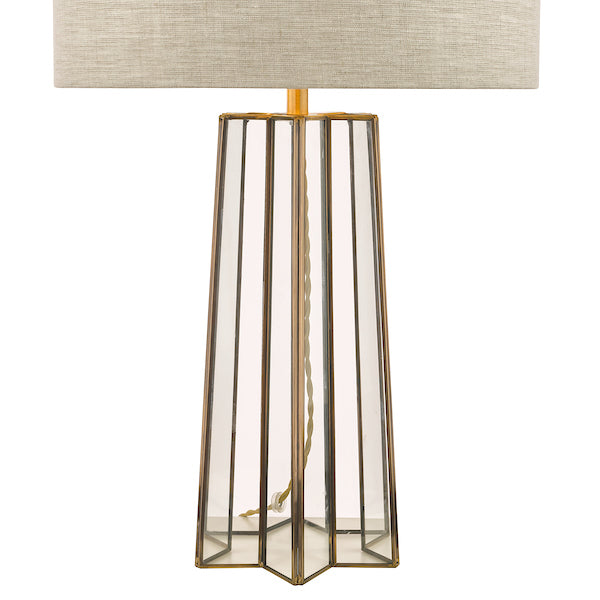 Laura Ashley Star Table Lamp Antique Brass Glass With Shade – from Amos Lighting + Home