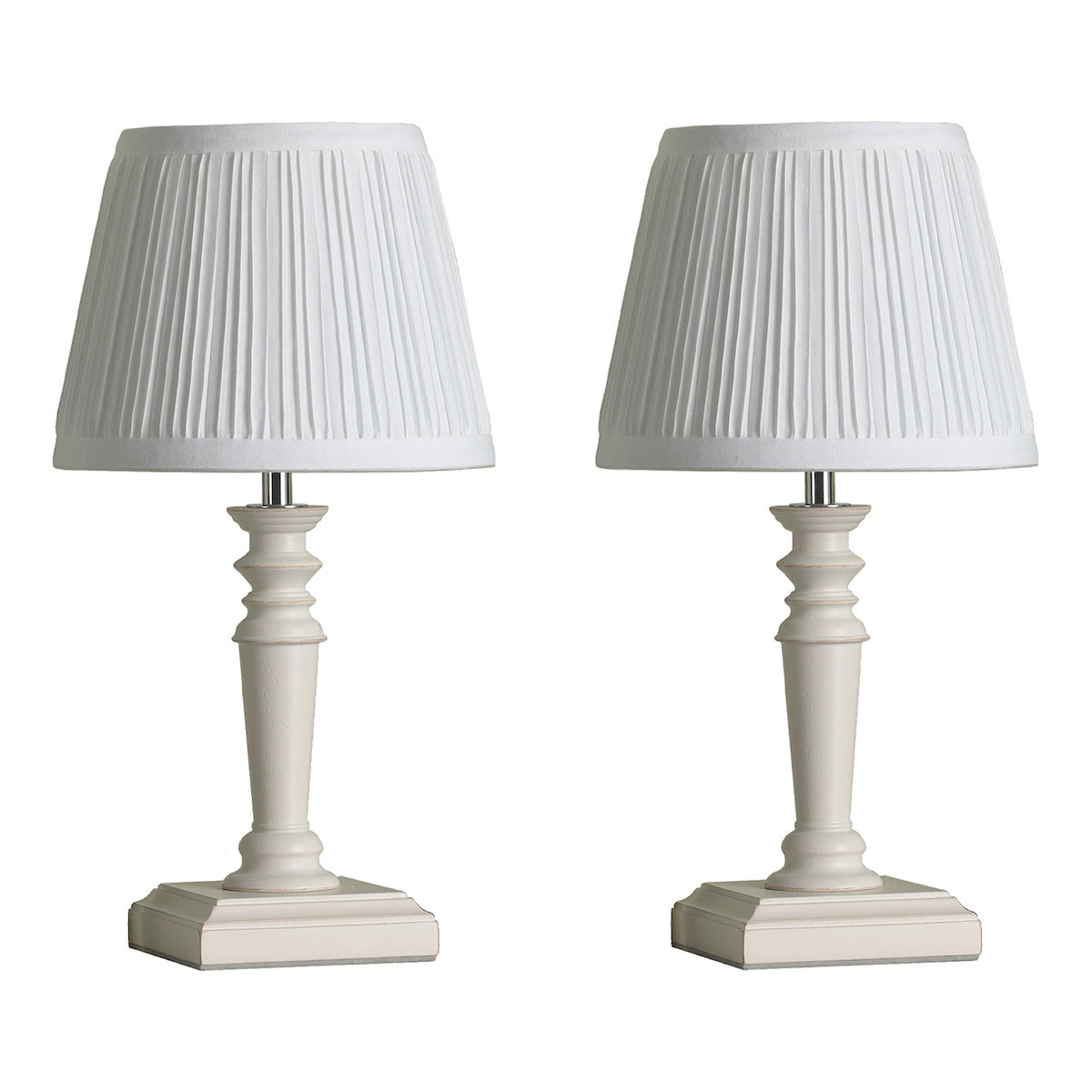Laura Ashley Tate Twin Pack Table Lamps Distressed Wood With Shade – from Amos Lighting + Home