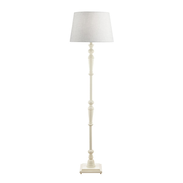 Laura Ashley Tate Wooden Floor Lamp Distressed Off White Base – from Amos Lighting + Home